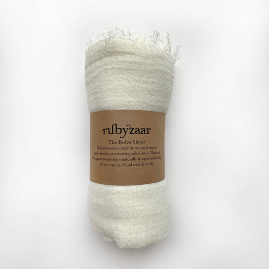 Boho Scarf - Pure White