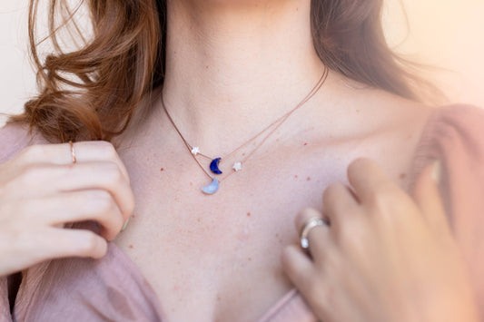 Lapis I Love You to the Moon & Back Necklace