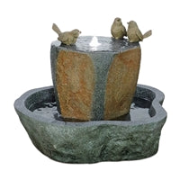 Resin Fountain With 3 Birds