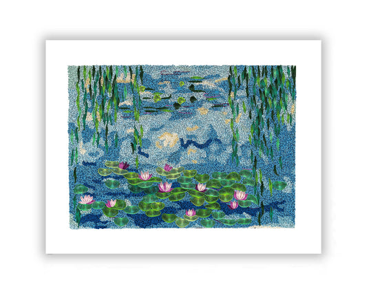 Quilled Water Lilies 1916-19, Monet Wall Art (15in x 11in)