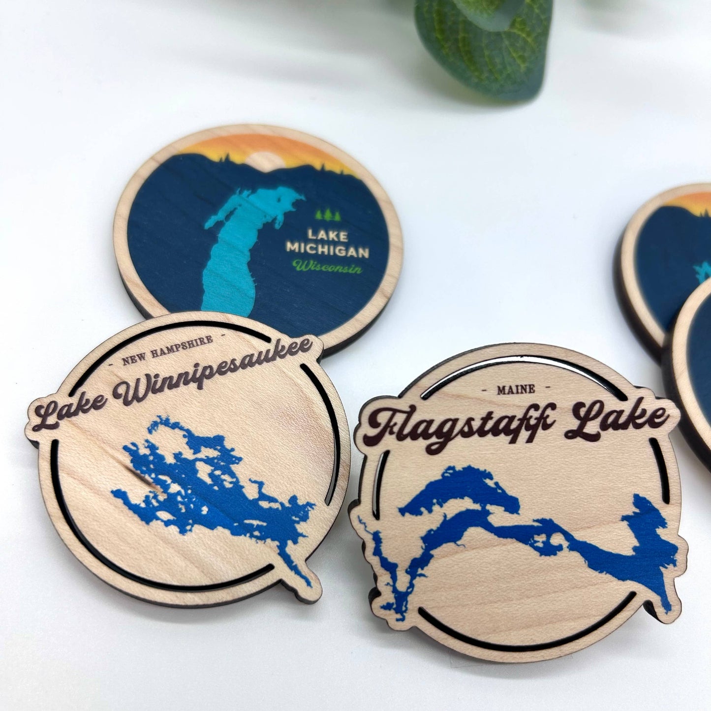Lake CDA Custom Wooden Lake Magnets