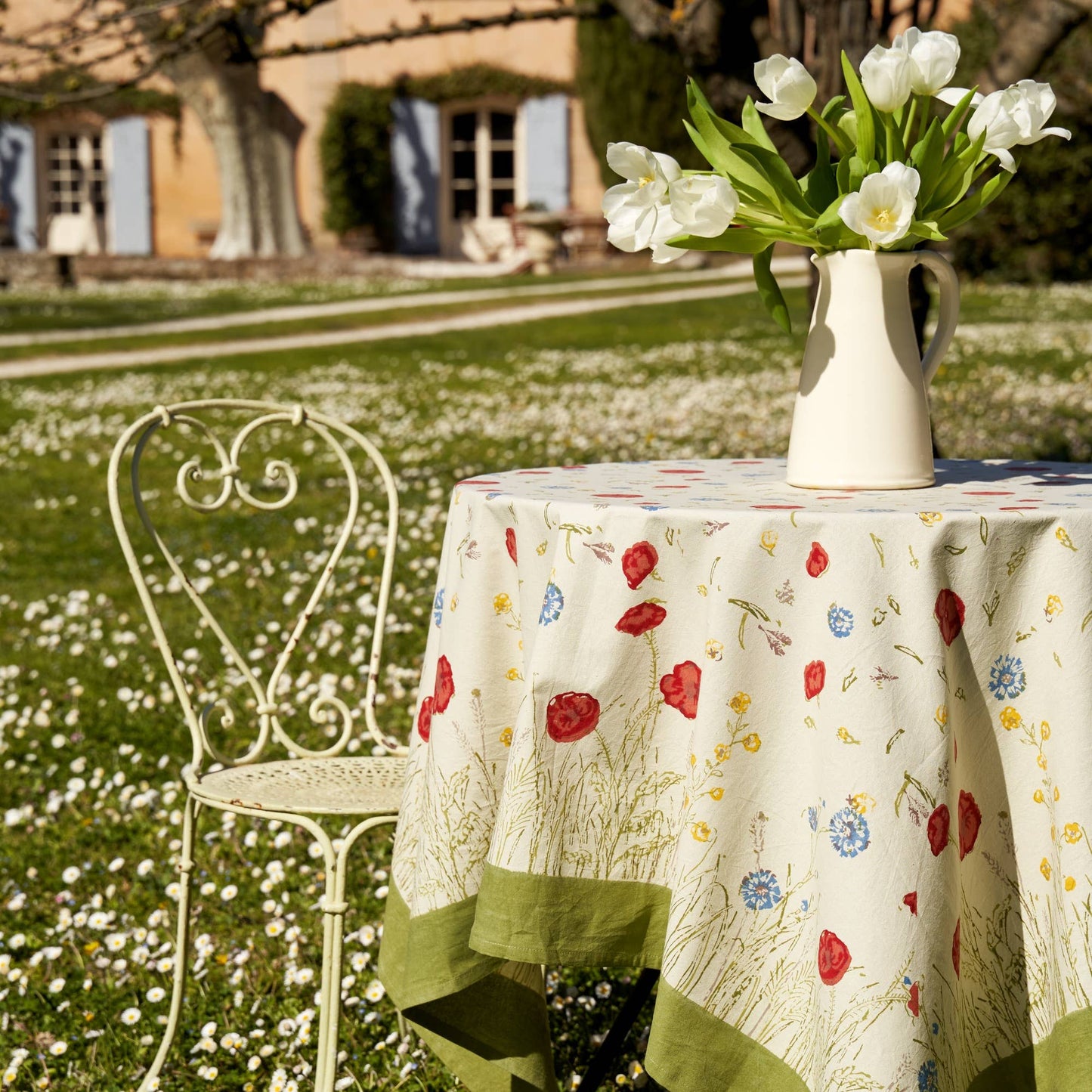 Springfields Multi | French Tablecloths: 59" x 59"