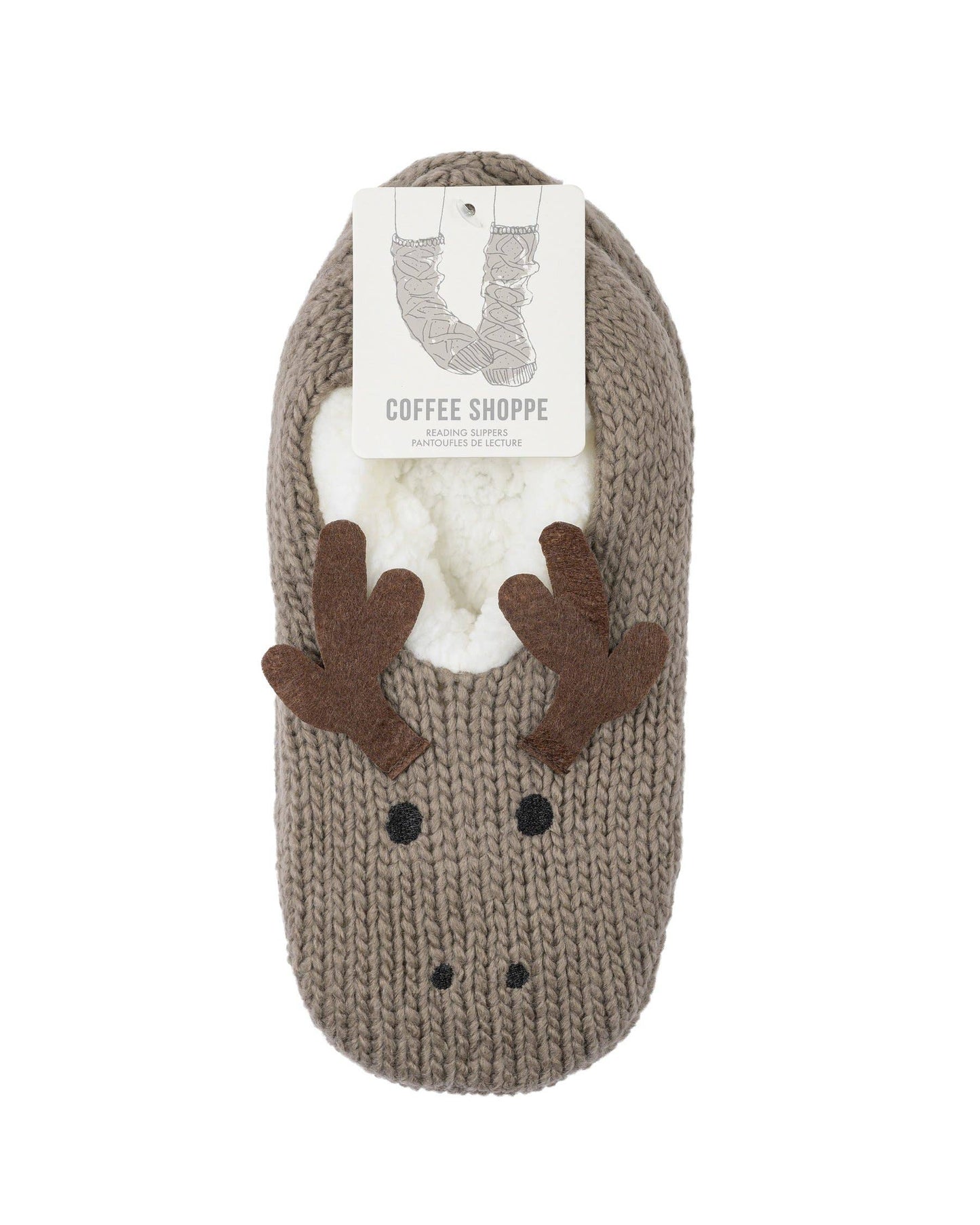 Plush Critter Ankle Slipper: Moose (Fungi) / S/M (5-7)
