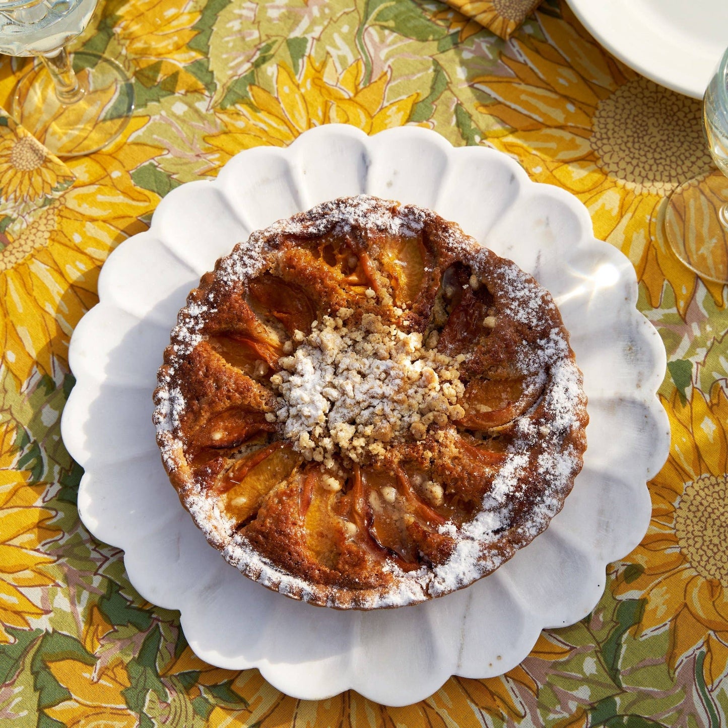 Sunflower Yellow& Green | French Tablecloths: 59" x 59"