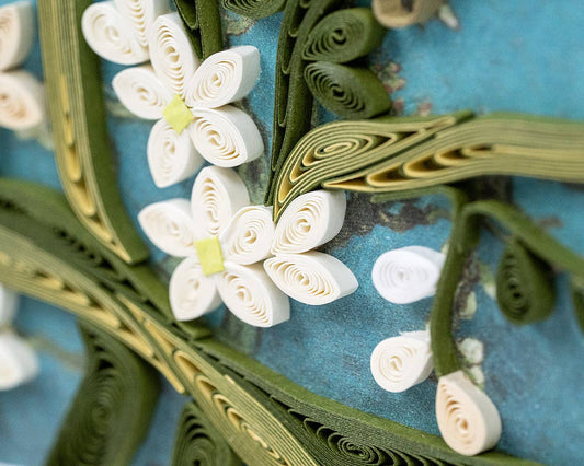 Artist Series - Quilled Almond Blossoms, Van Gogh Card