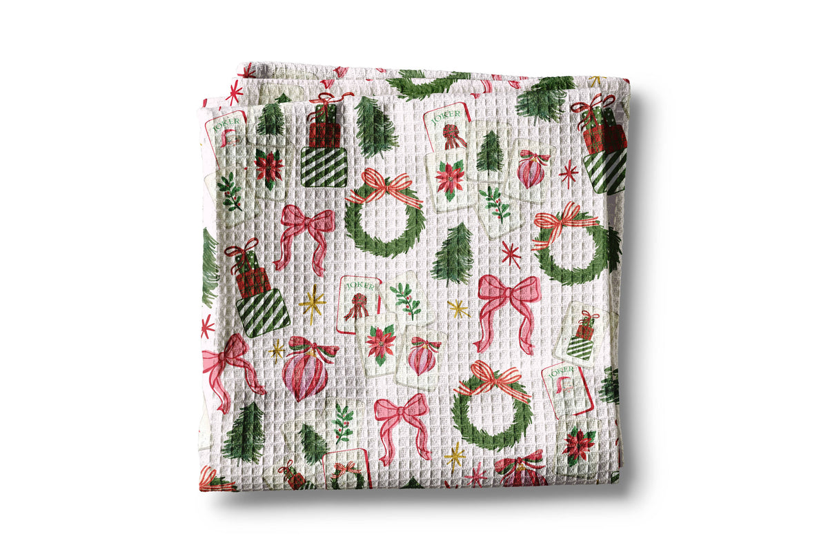 Mahjong Christmas Kitchen Towel