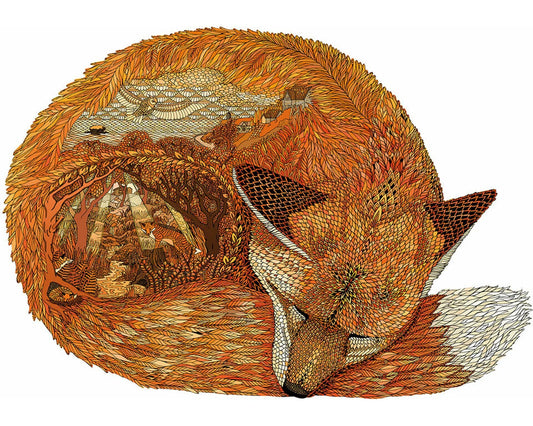 Autumnal Fox Wooden Puzzle