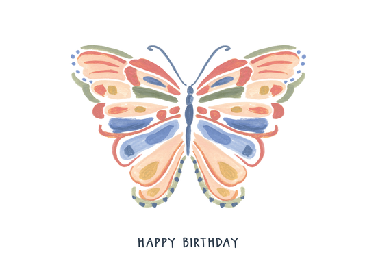 Birthday Butterfly greeting card