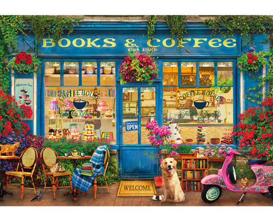 Books & Coffee Wooden Puzzle