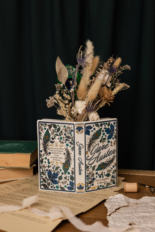 Open Book Vase - Jane Austen Collection