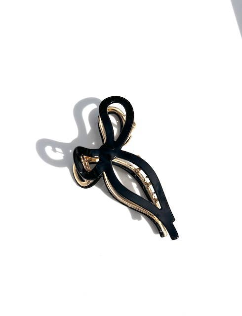 Ballet Bow Acetate Claw Clip: Pale Pink