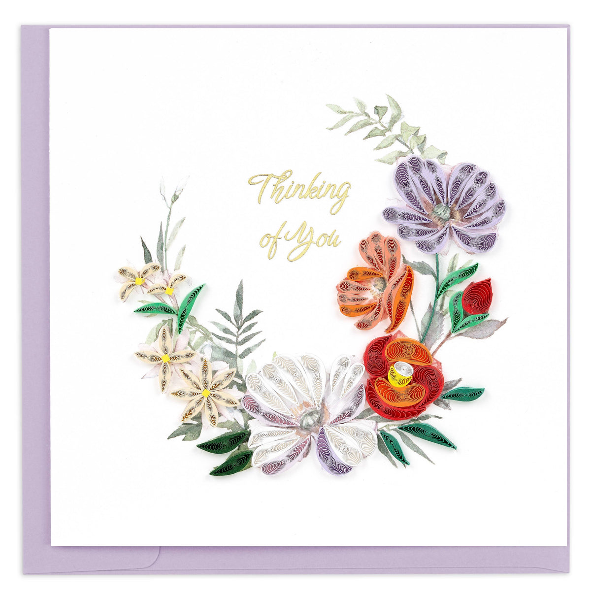 Quilled Thinking of You Floral Greeting Card