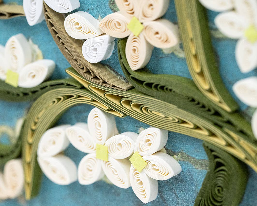 Artist Series - Quilled Almond Blossoms, Van Gogh Card