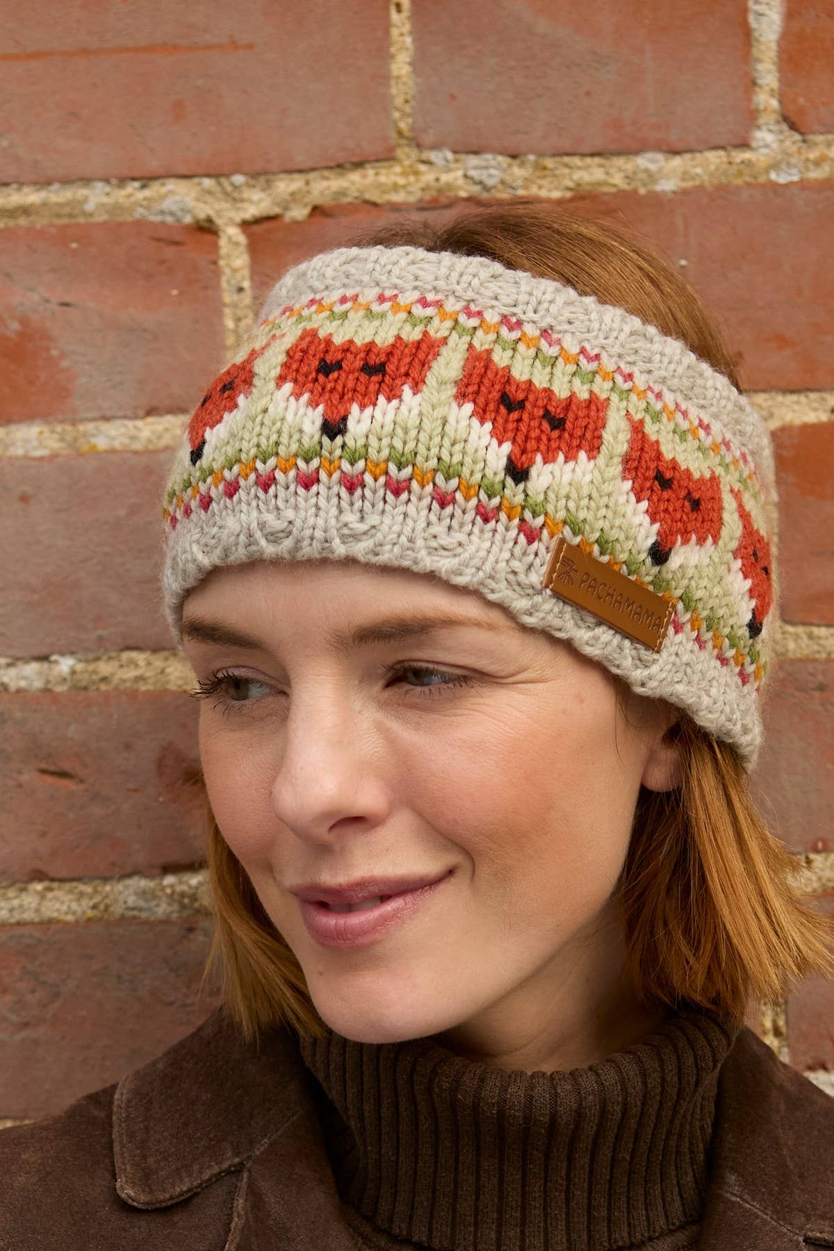 Soft Merino Fair Isle Fox Headband One Colour