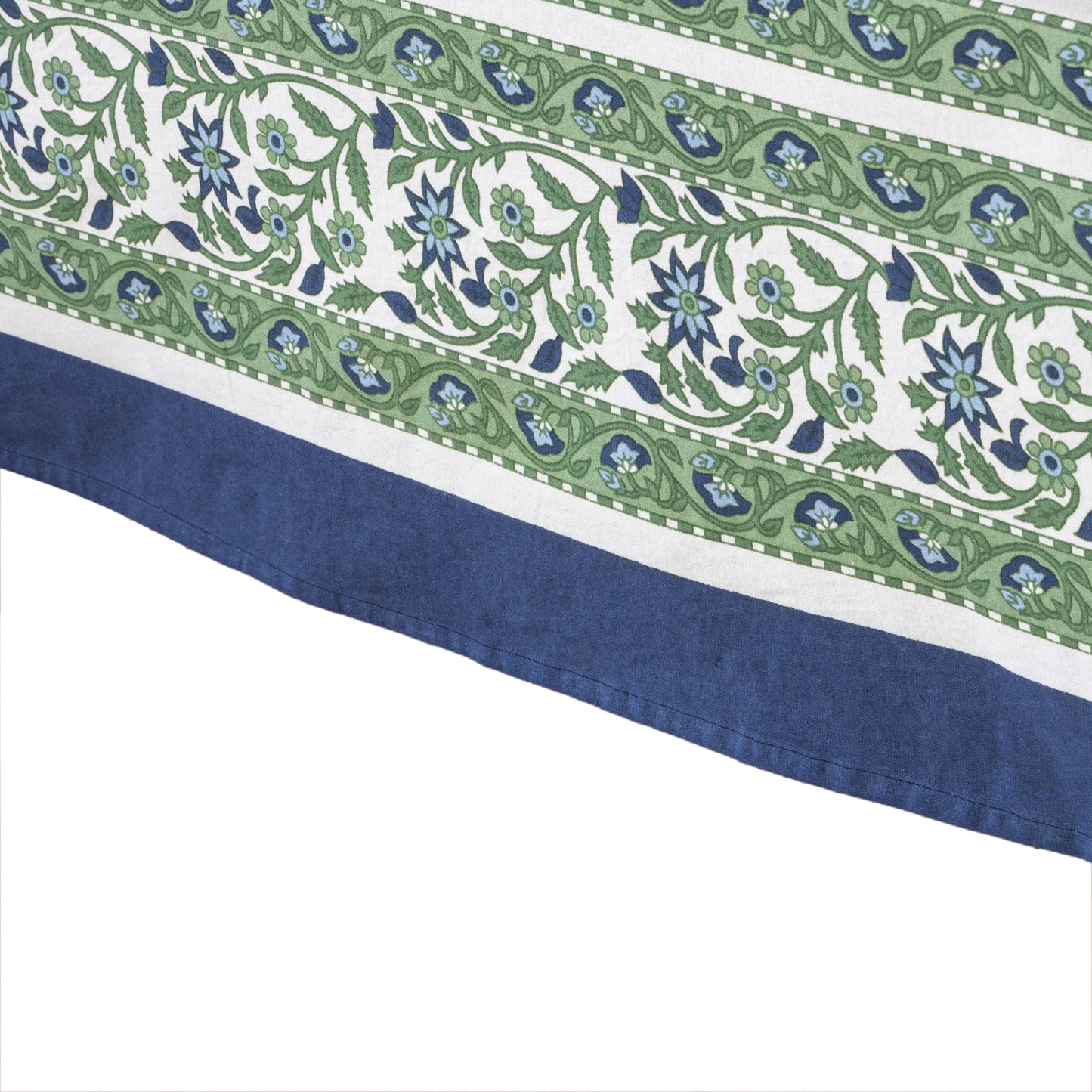 Cassis Blue & Green Tablecloth: 59" x 59"