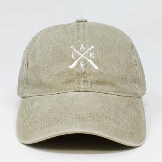 Vintage Washed Baseball cap "LAKE" Khaki