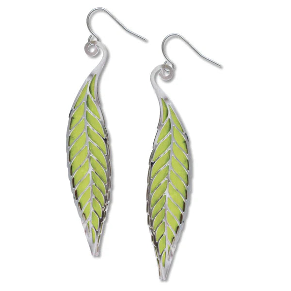 Willow Leaf In Spring Earrings