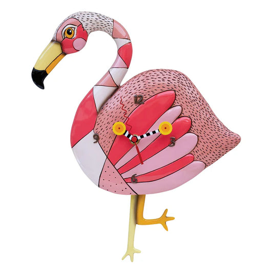 Crazy Legs Flamingo Clock
