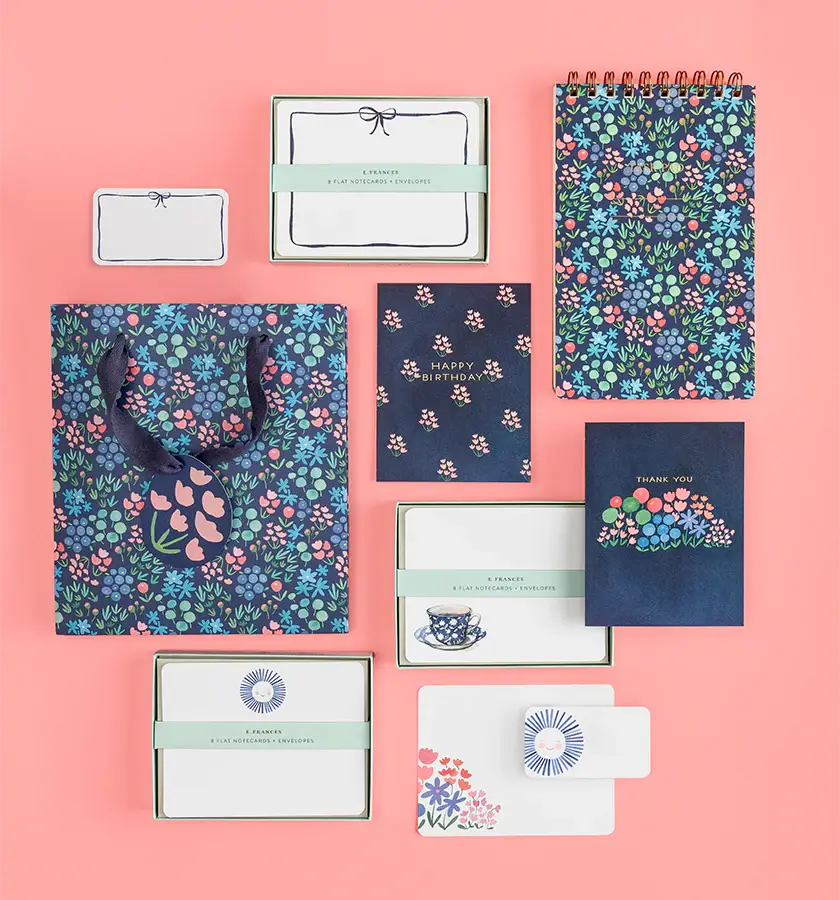 Flower Patch Flat Notes (Boxed set of 8 Notecards)