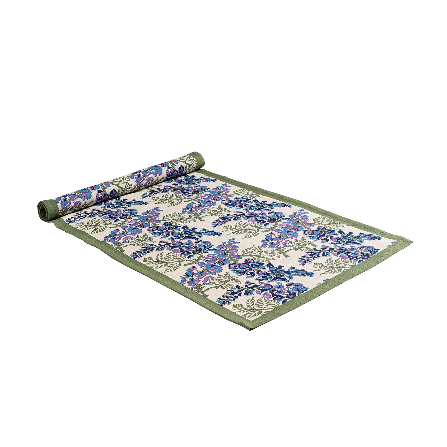 Wisteria Blue & Green Table Runner