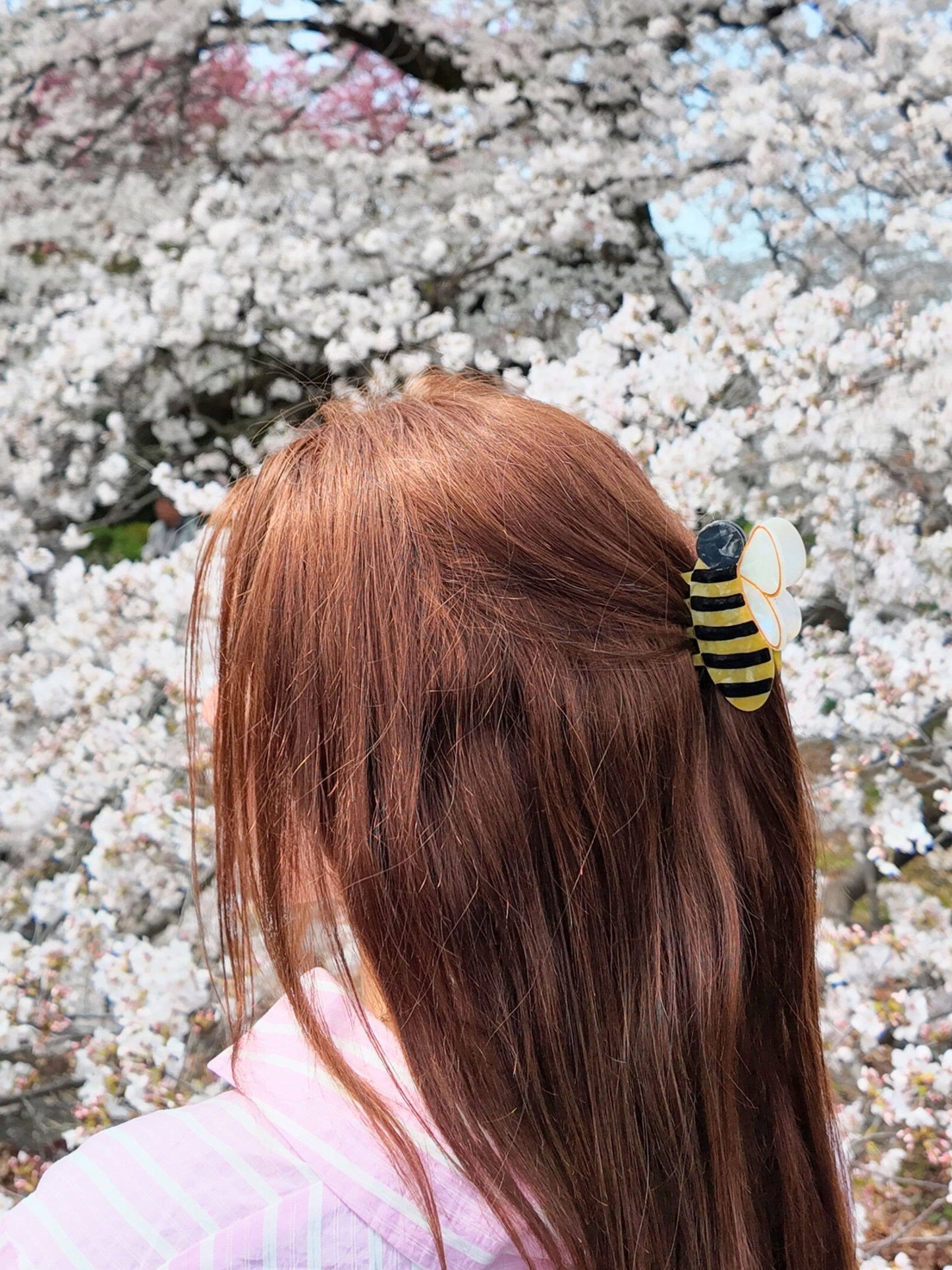 Hand-painted Bee Claw Hair Clip
