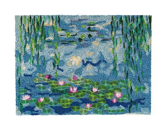 Quilled Water Lilies 1916-19, Monet Wall Art (15in x 11in)