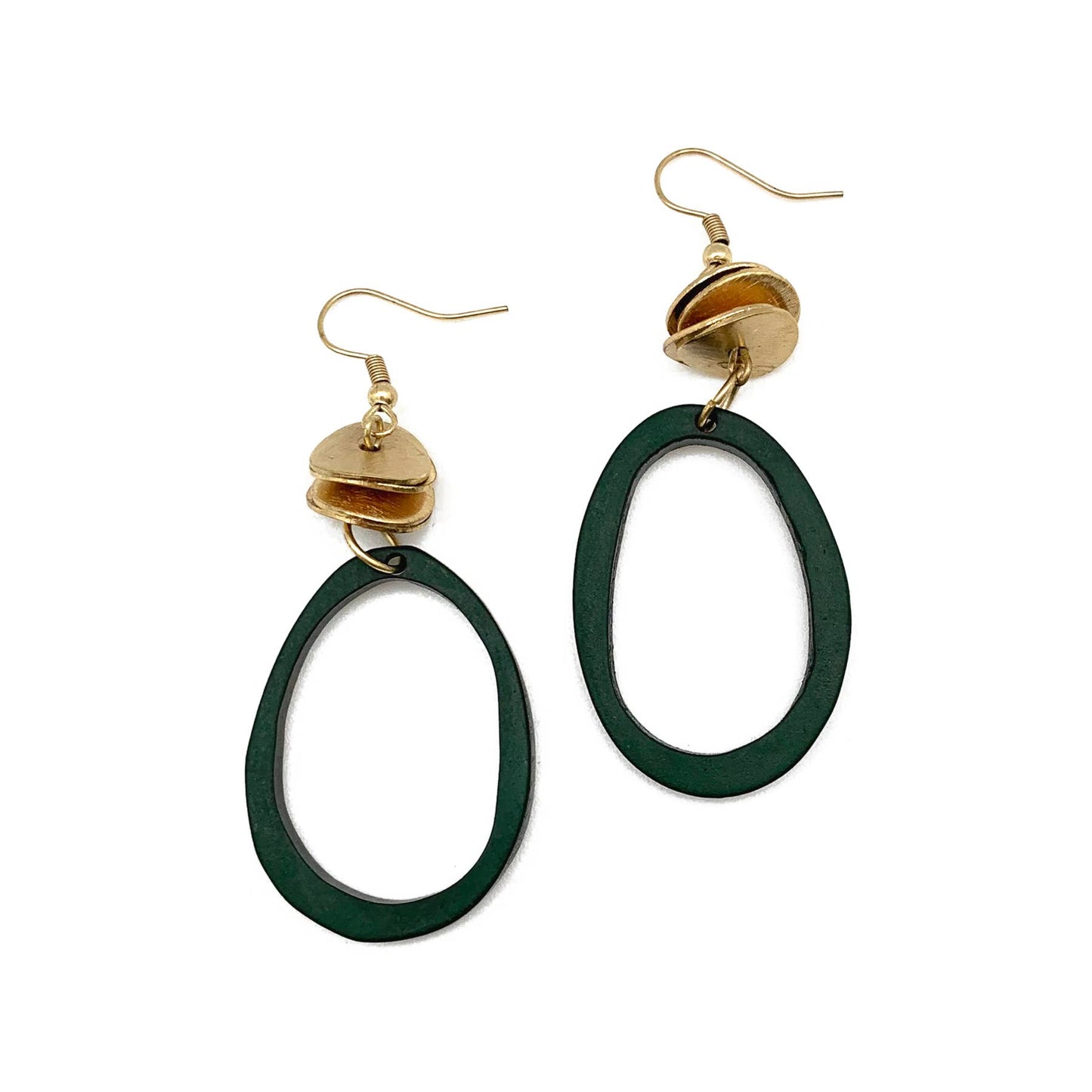 Omala Misty Greens Collection Earrings Beads & Hoop