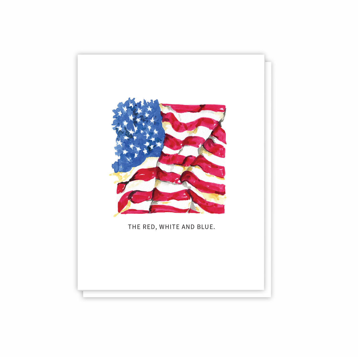 Red White and Blue American Flag Card