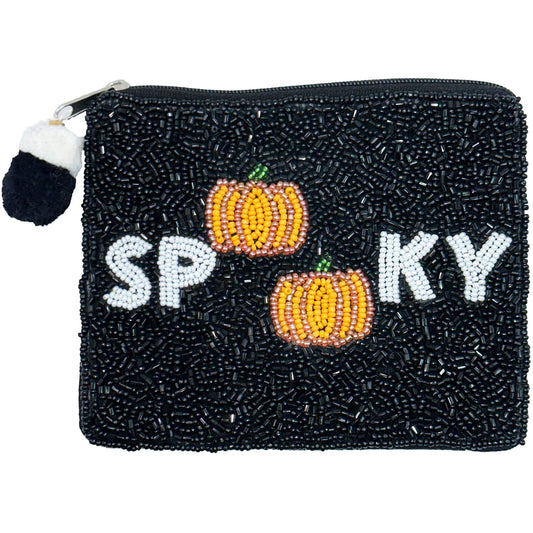 Spooky Beaded Pouch