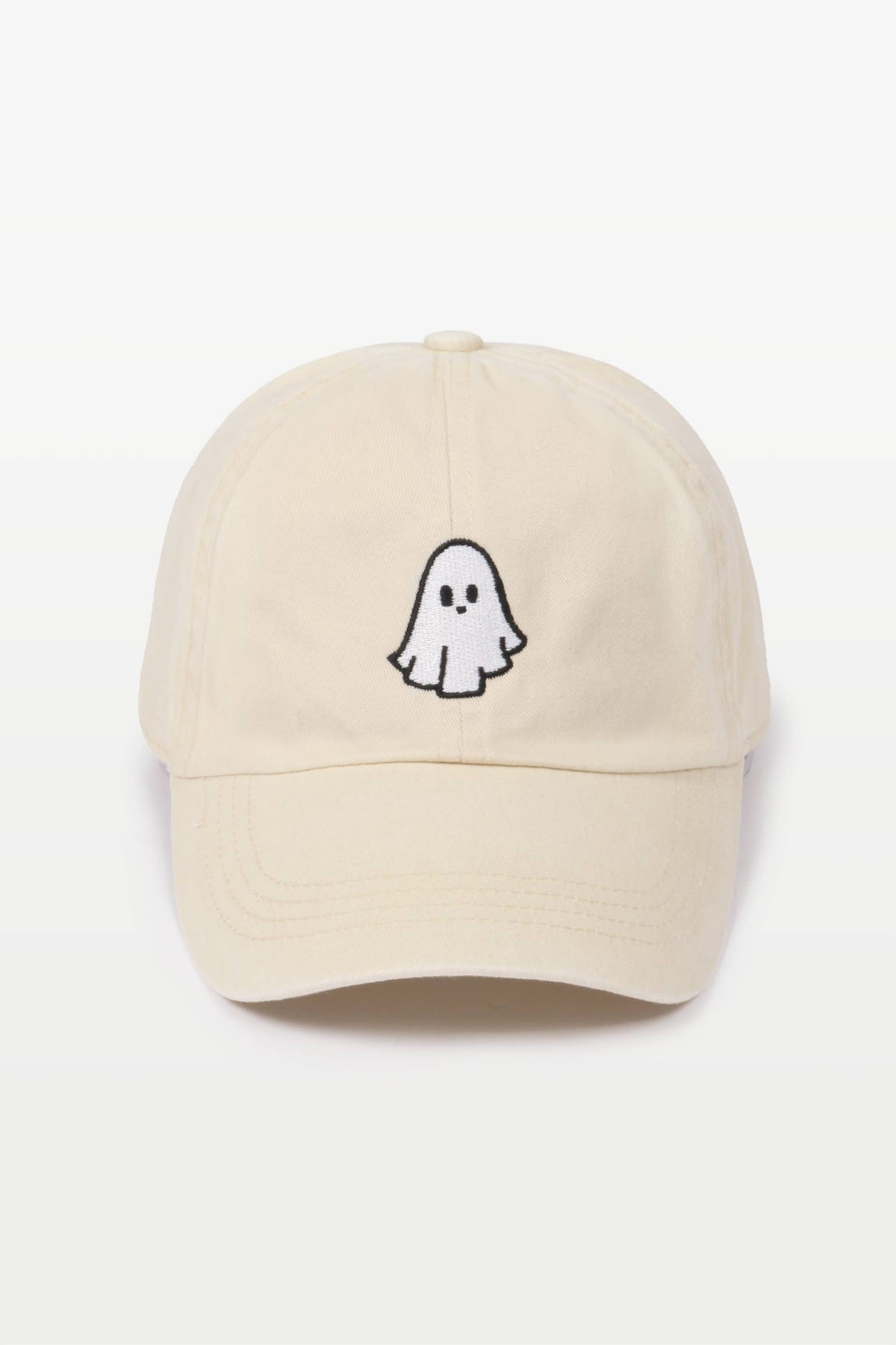 Halloween Ghost Baseball Cap: Black