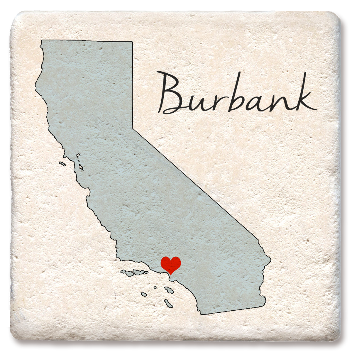 CDA Idaho Silhouette Heart Coaster