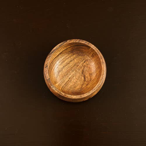 Round Wood Nut Bowl