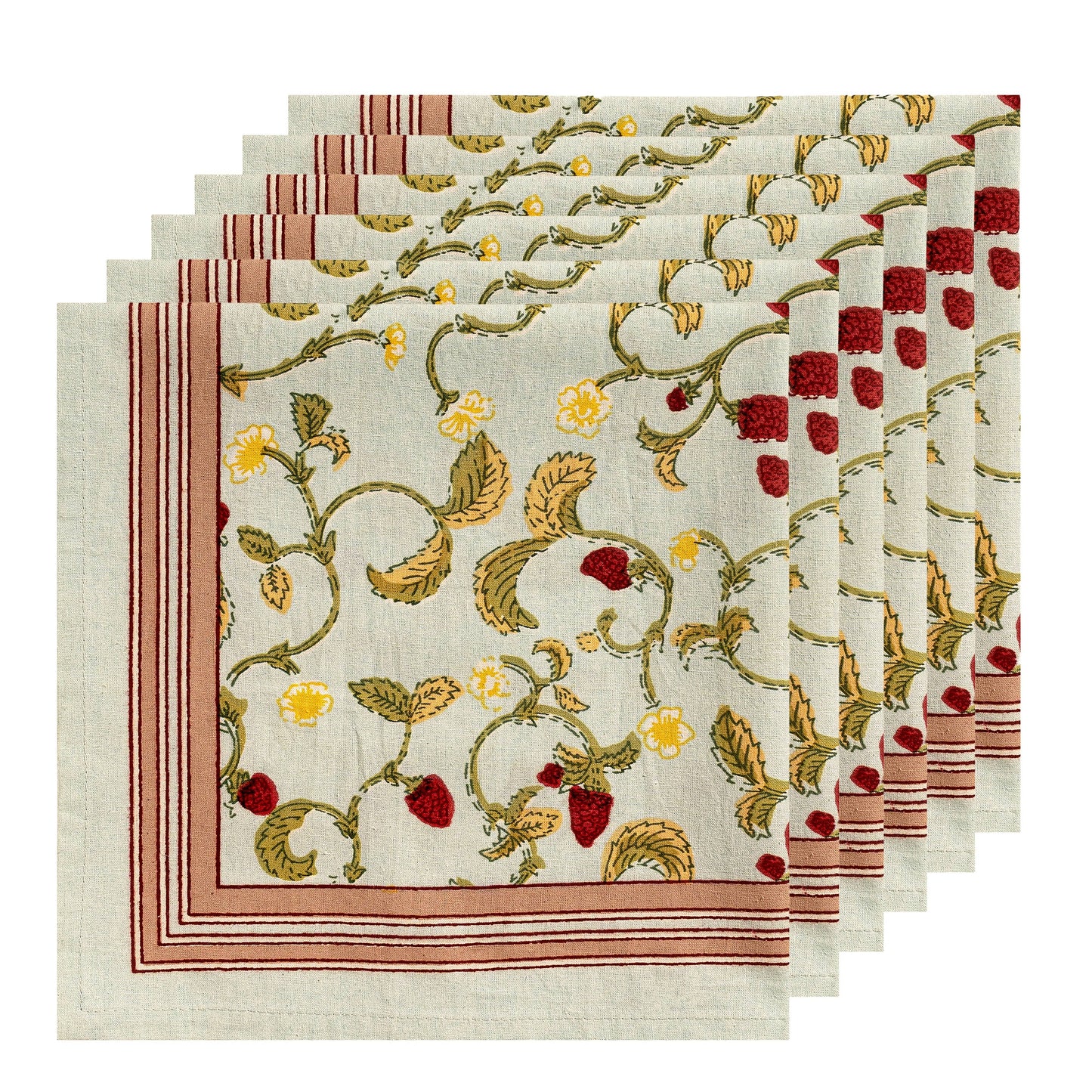 Strawberry Blue Napkins