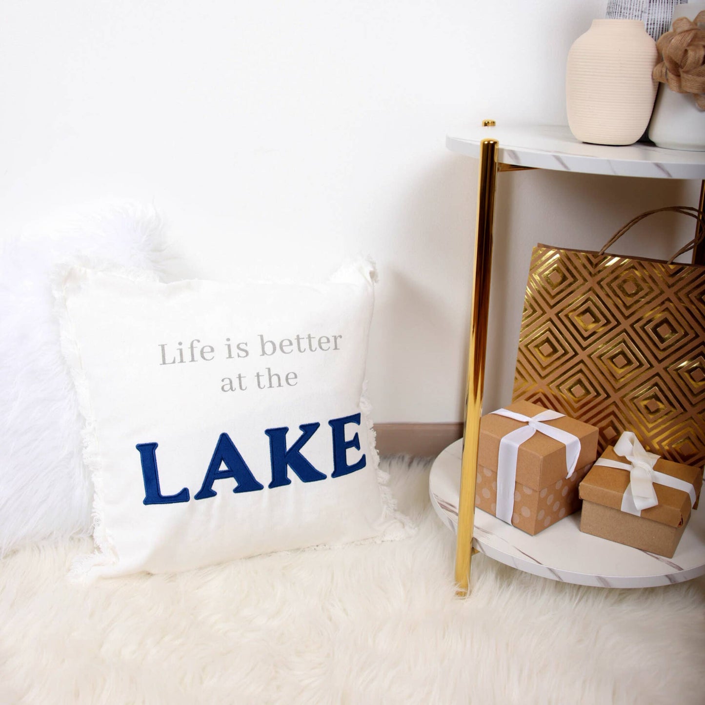 Lake - 18" Throw Pillow Cover