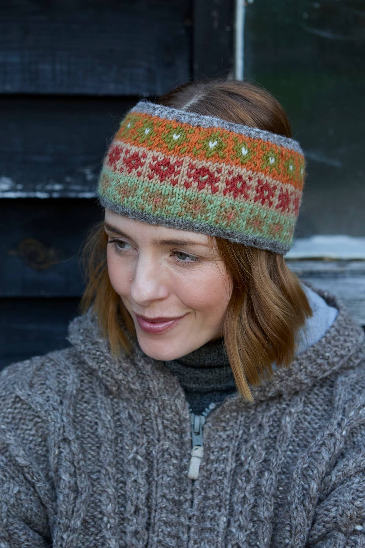 Oban Soft Autumnal Fair Isle Headband One Colour