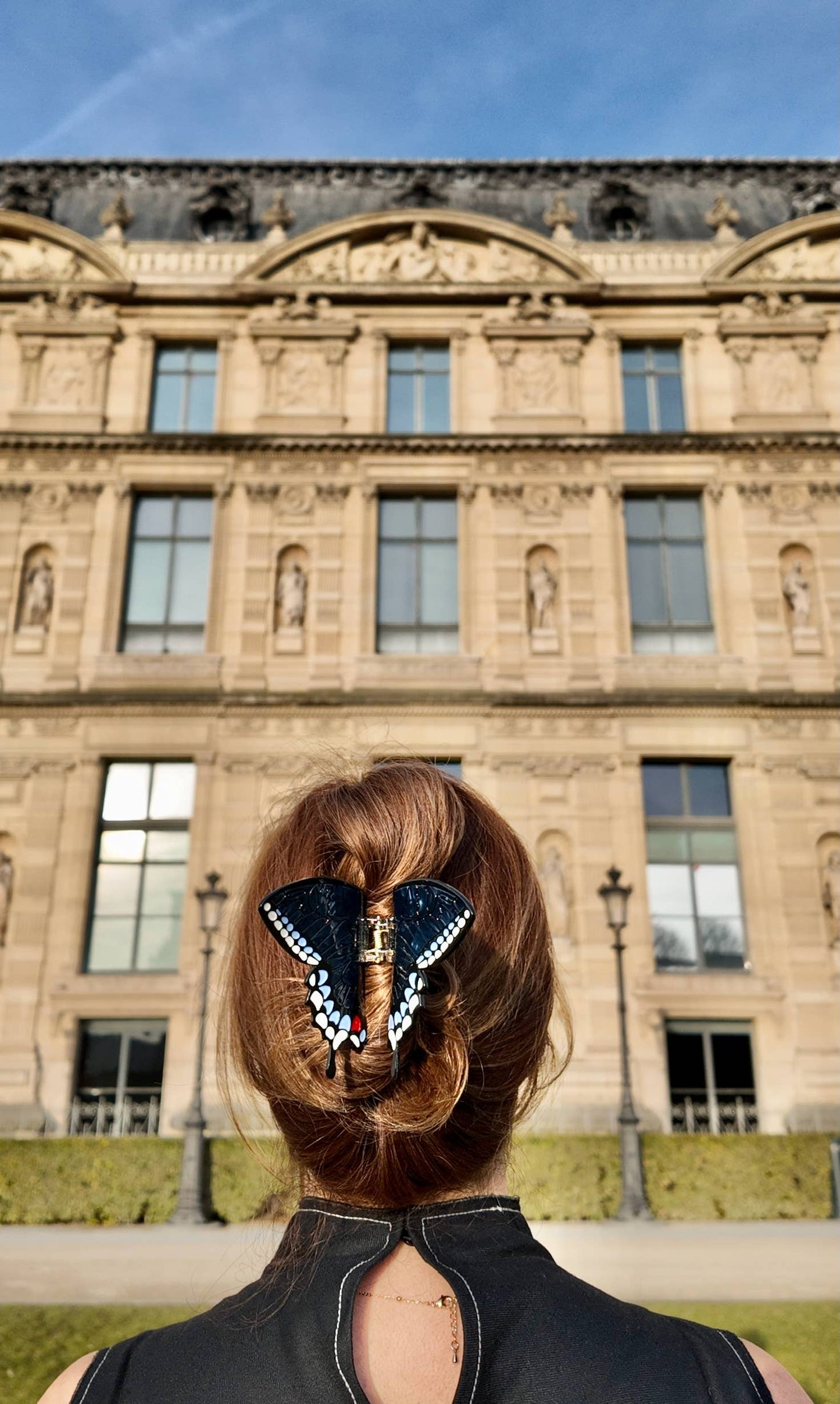 Swallowtail Butterfly Claw Hair Clip White