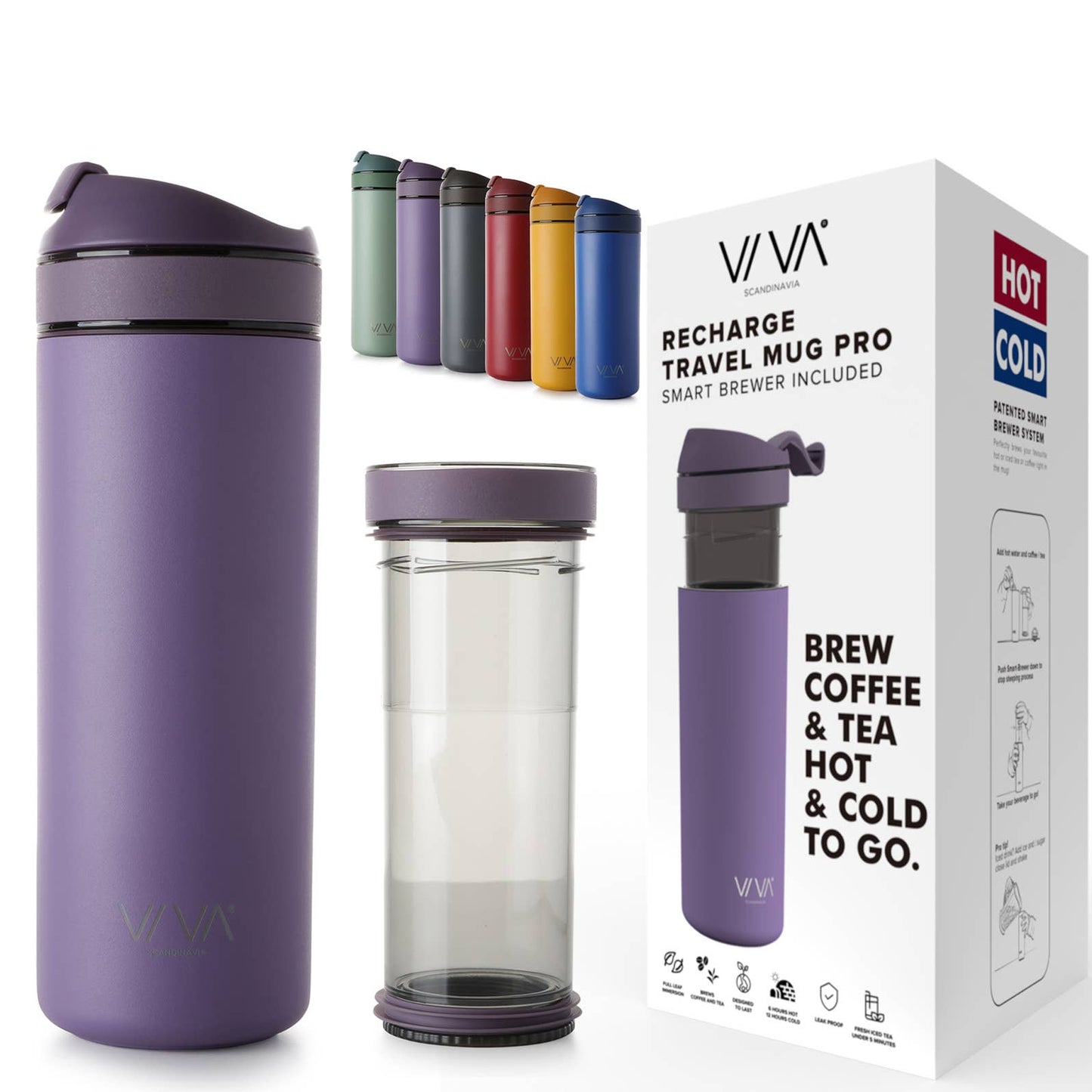 Travel Mug w/ Built-in Brewing System Gray