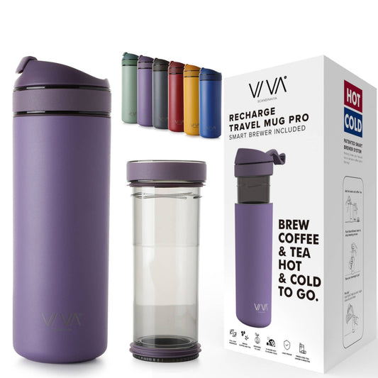 Travel Mug w/ Built-in Brewing System Gray