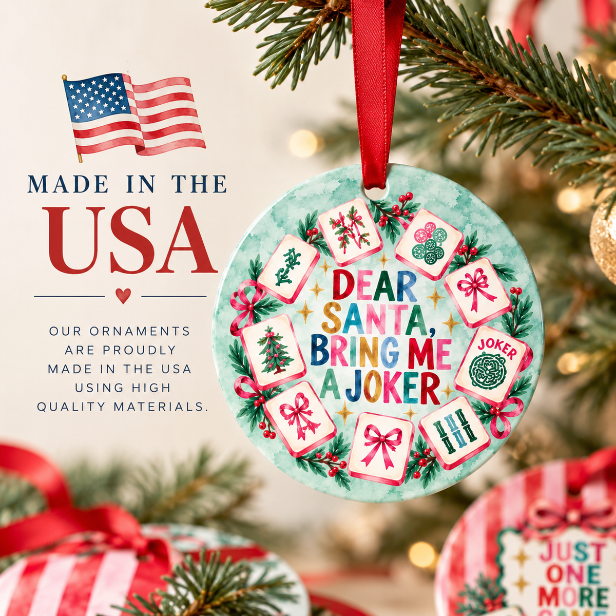 Mahjong Bring Me Joker Ornament