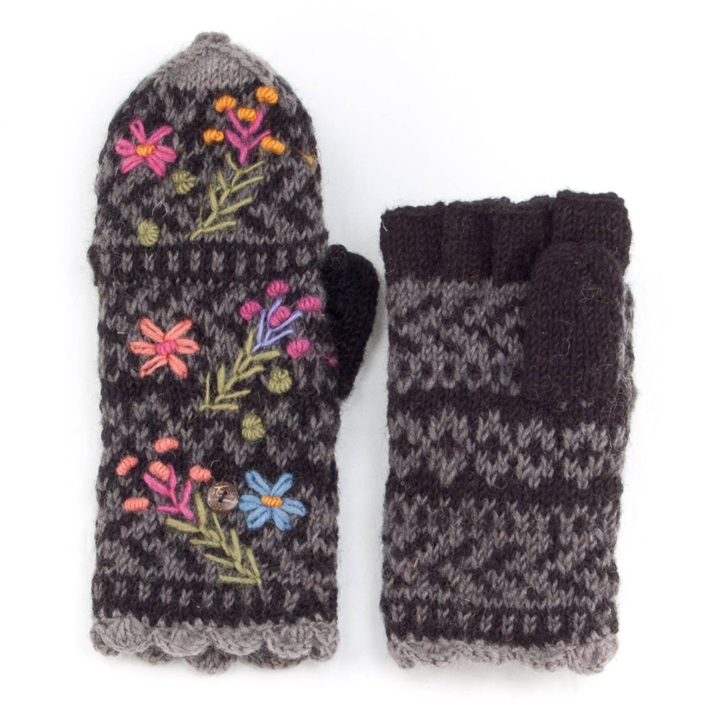 Sadie Finger Mittens - Black