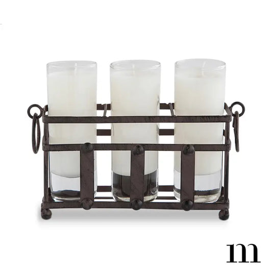 Three Votive Metal Holder