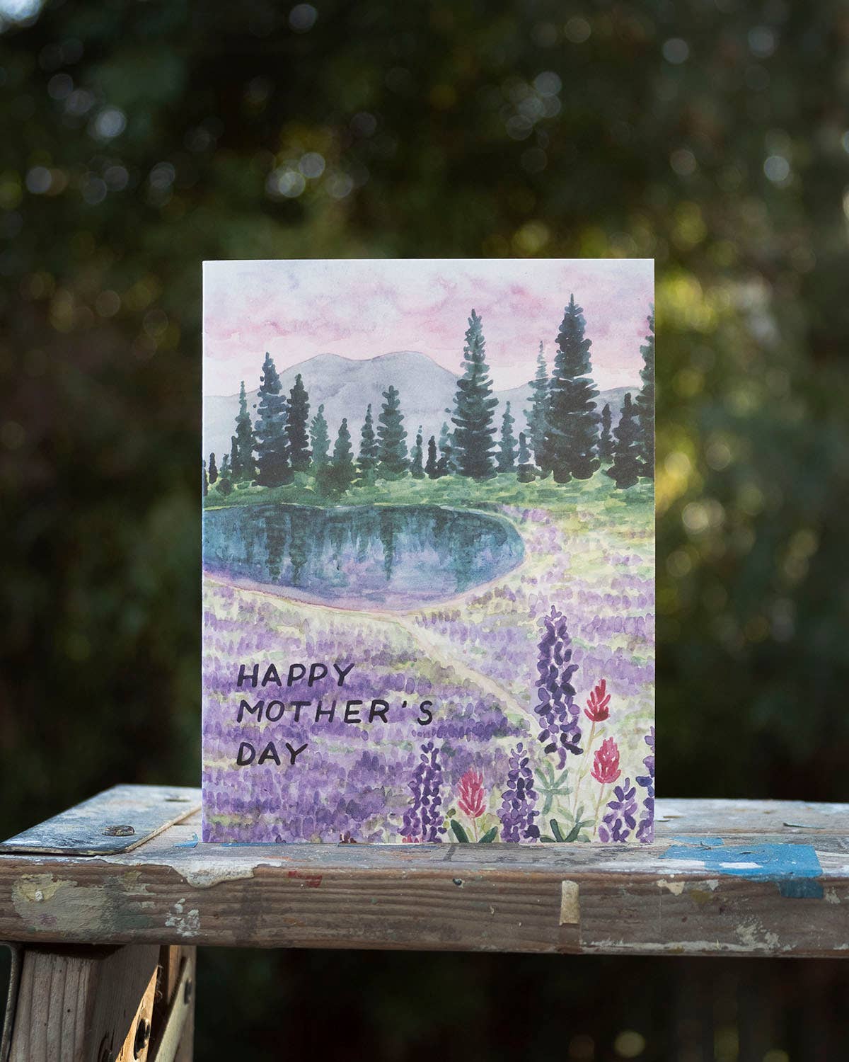 Hiking Mothers Day Card - Watercolor Mom Greeting Card