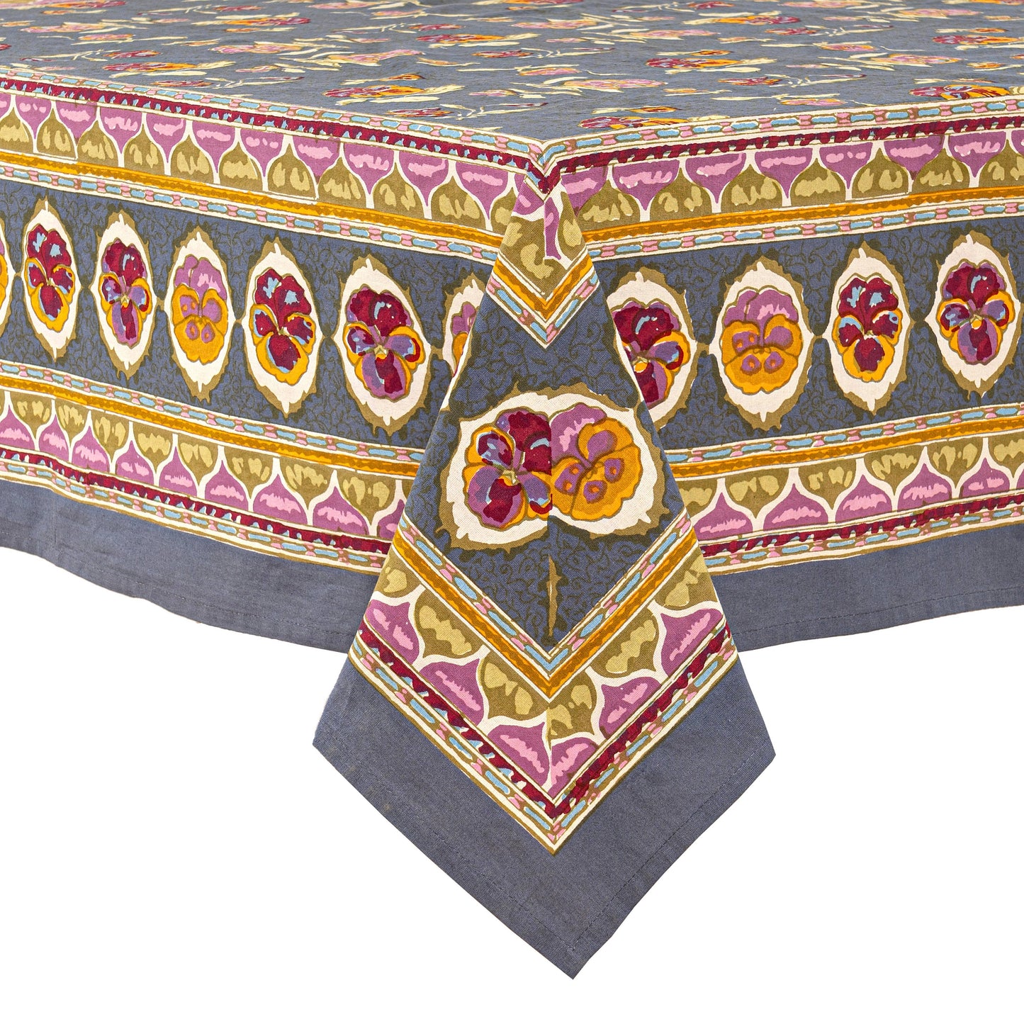 Pansy Red & Grey: Tablecloths 71" x 106"