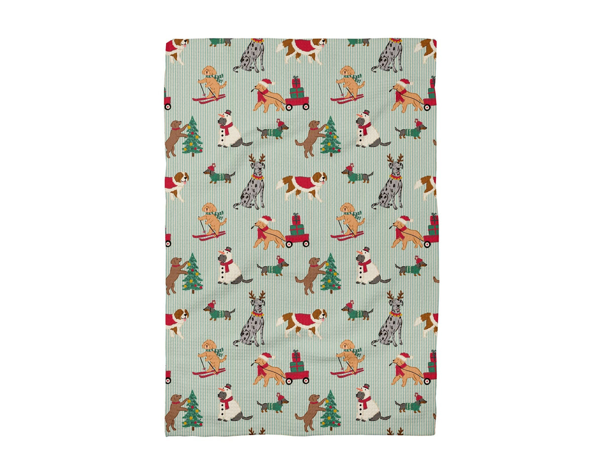 Dog Christmas Towel Festive Puppy