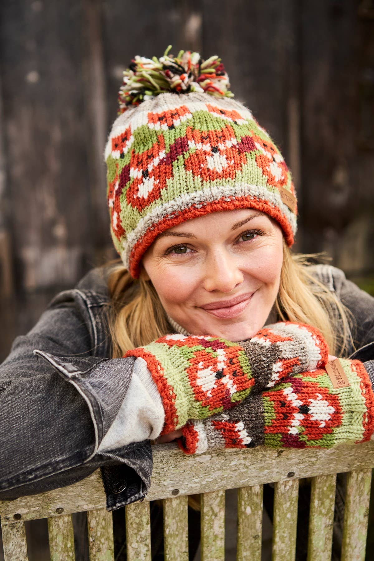 Skulk of Foxes Bobble Hat Red Orange