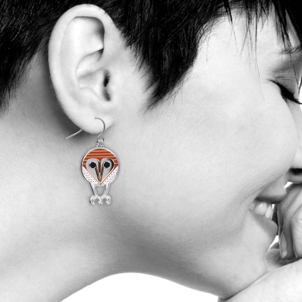 Charley Harper's Barn Owl Earrings