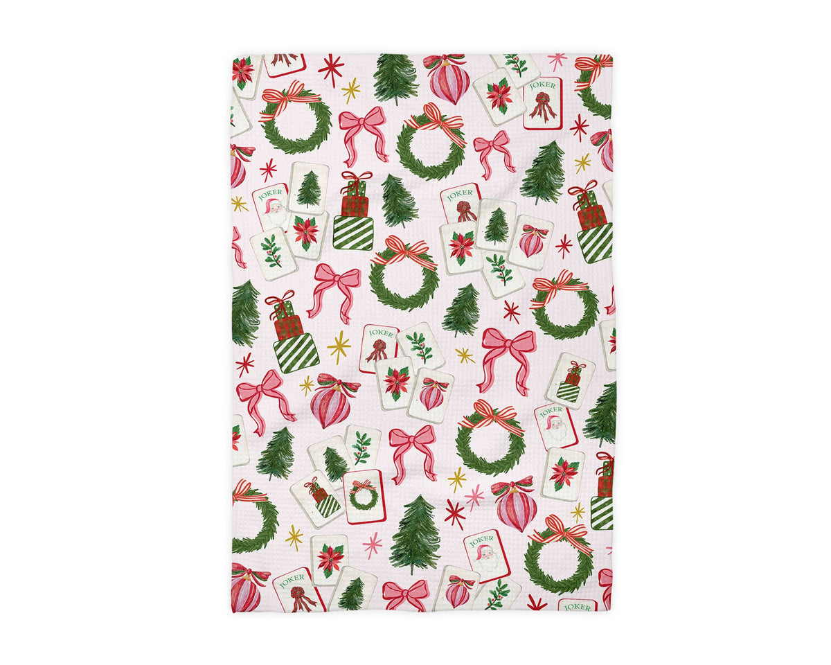 Mahjong Christmas Kitchen Towel