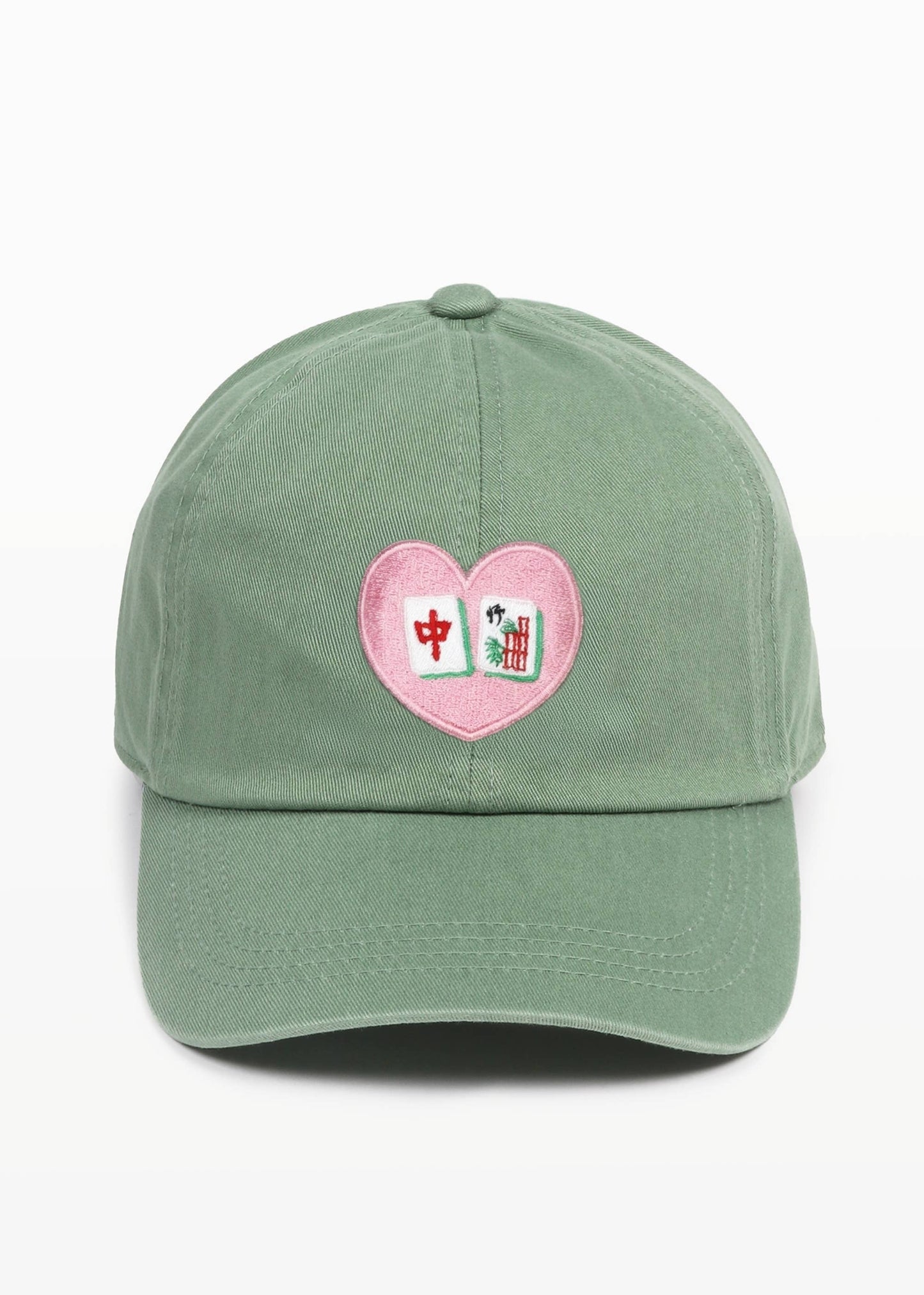 MAHJONG Heart Tiles Baseball Cap White
