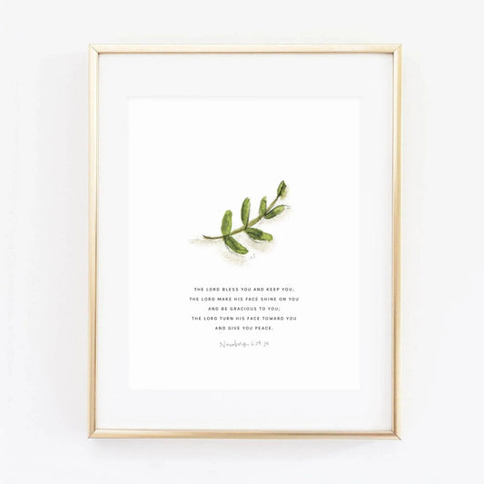 Numbers 6:24-26 Branch Scripture Print