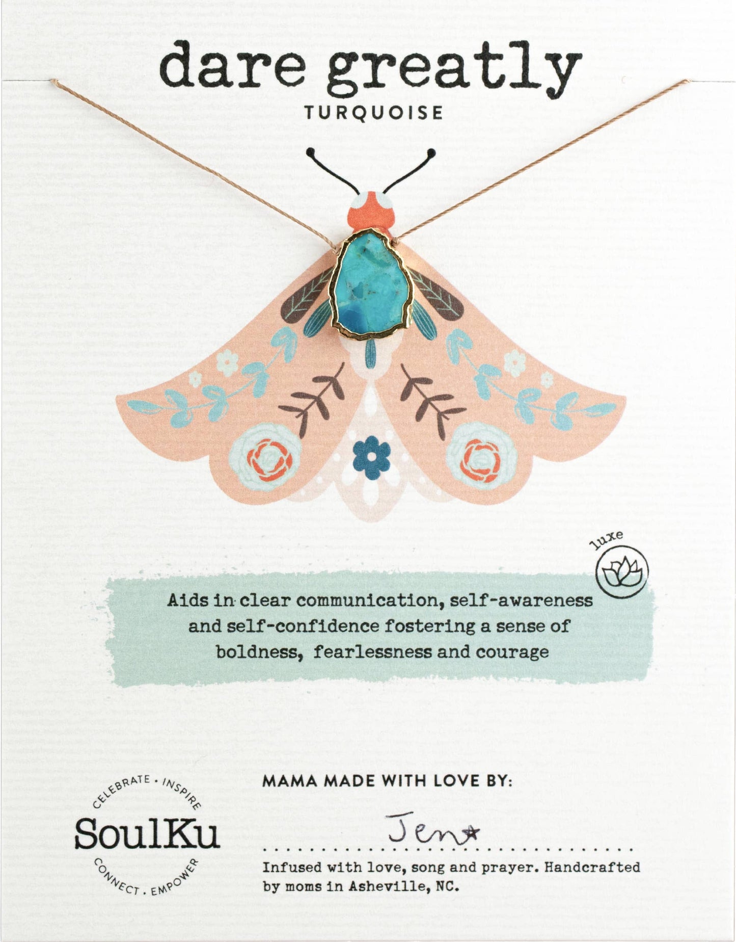 Turquoise Alchemy Necklace for Dare Greatly